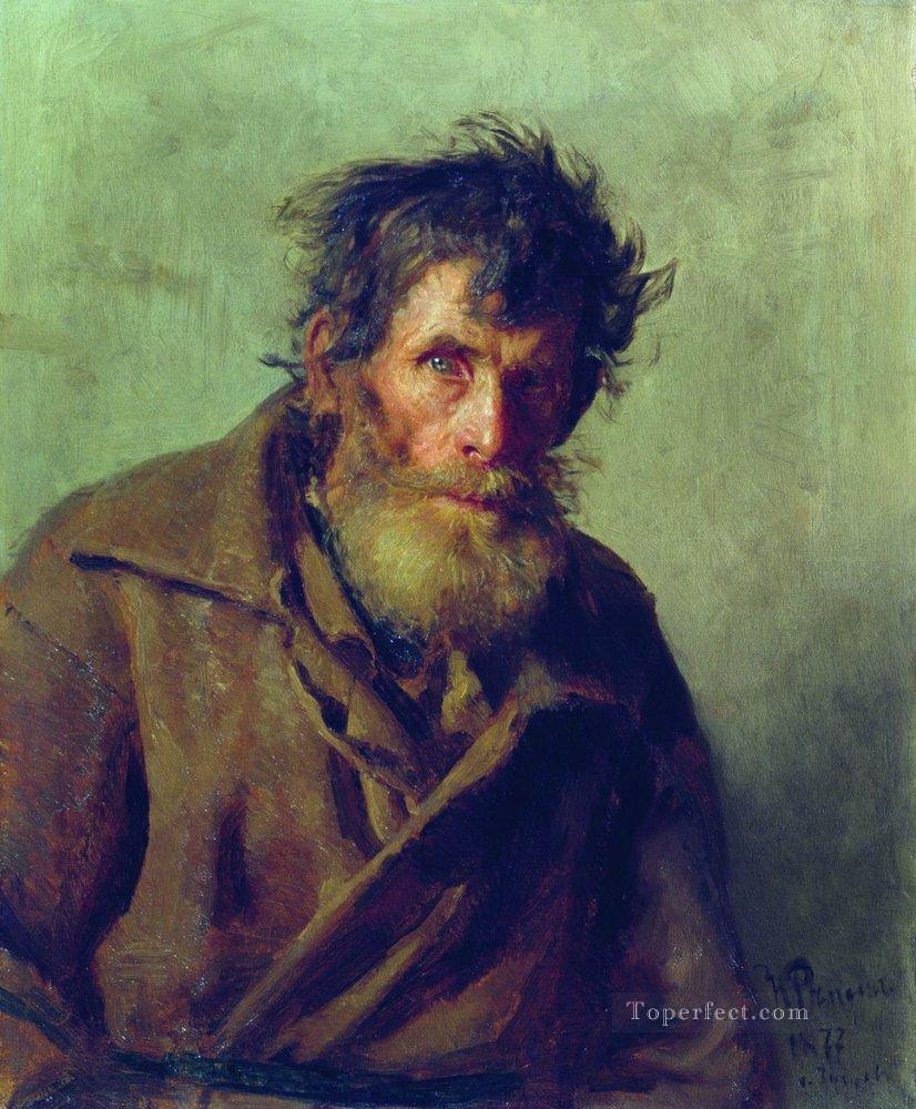 a shy peasant 1877 Ilya Repin Oil Paintings